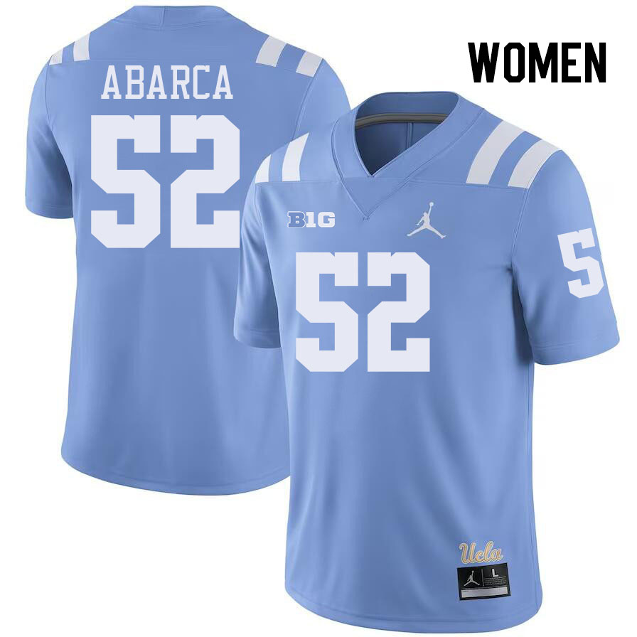 Women #52 Jordan Abarca UCLA Bruins College Football Jerseys Stitched-Power Blue